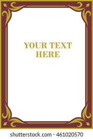 Frame border beautiful vector vintage isolated