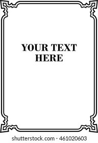 Frame border beautiful vector vintage isolated