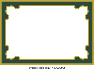 Frame border beautiful vector vintage isolated green