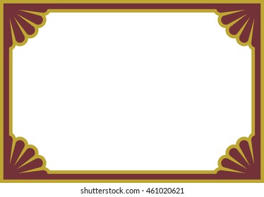 Frame border beautiful vector vintage isolated
