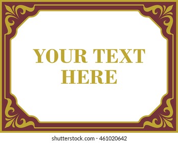 Frame border beautiful vector vintage isolated