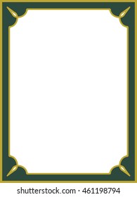 Frame border beautiful vector vintage isolated green
