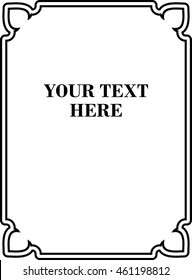 Frame border beautiful vector vintage isolated