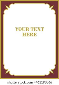 Frame border beautiful vector vintage isolated