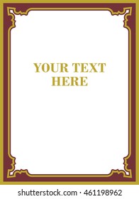 Frame border beautiful vector vintage isolated