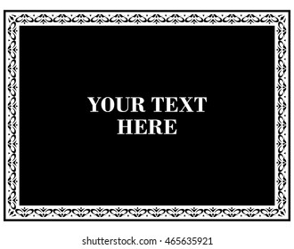 Frame border beautiful vector vintage isolated