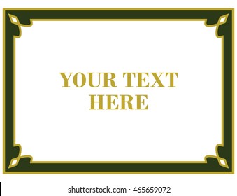 Frame border beautiful vector vintage isolated