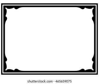 Frame border beautiful vector vintage isolated