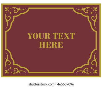Frame border beautiful vector vintage isolated