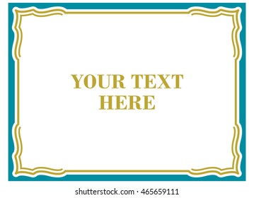 Frame border beautiful vector vintage isolated