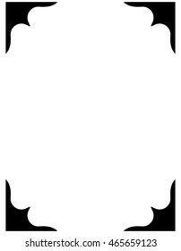 Frame border beautiful vector vintage isolated