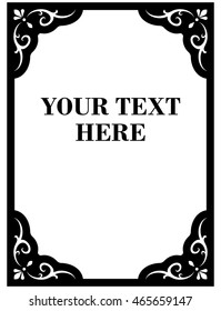 Frame border beautiful vector vintage isolated