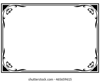 Frame Border Beautiful Vector Vintage Isolated Stock Vector (Royalty ...