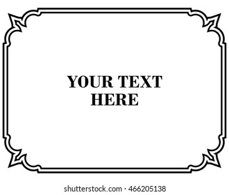Frame border beautiful vector vintage isolated