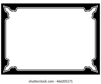 Frame border beautiful vector vintage isolated