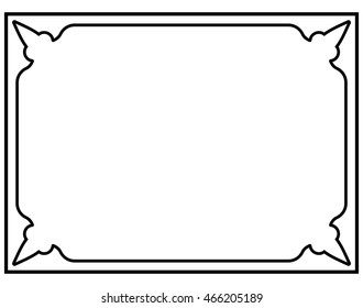 Frame border beautiful vector vintage isolated