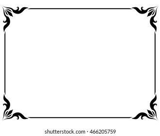 Frame border beautiful vector vintage isolated