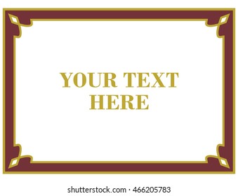 Frame border beautiful vector vintage isolated
