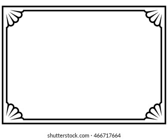 Frame border beautiful vector vintage isolated