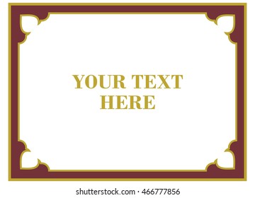 Frame border beautiful vector vintage isolated