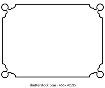 Frame border beautiful vector vintage isolated