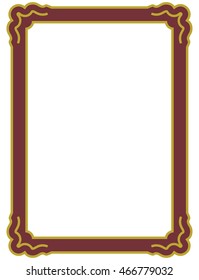 Frame border beautiful vector vintage isolated
