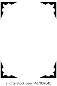 Frame border beautiful vector vintage isolated
