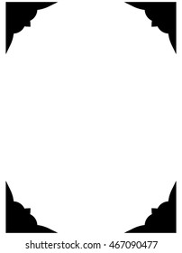 Frame border beautiful vector vintage isolated