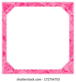 Frame, border with blue line geometric diamond