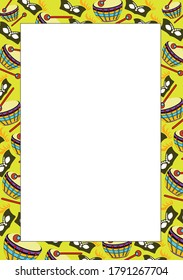 Frame border with celebration theme with space for text