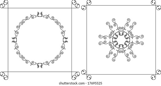 Frame, Border, Center piece designs