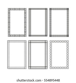 The frame, border. For the certificate, diploma. Vector elements. Template. Set. 