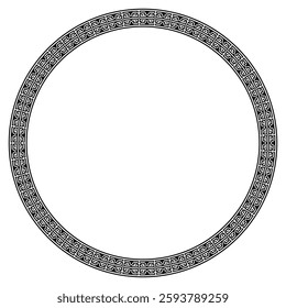 Frame border circle seamless pattern