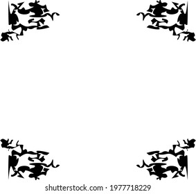 Frame border create by abstract freeform shape, vector abstract freeform shape frame border   
