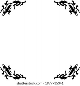 Frame border create by abstract freeform shape, vector abstract freeform shape frame border