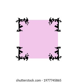 Frame border create by abstract freeform shape, vector abstract freeform shape frame border