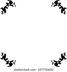 Frame border create with freeform shape, vector abstract freeform shape frame border