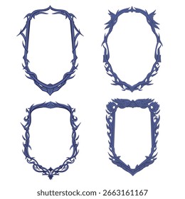 Frame Border Darkness Gothic Ornament Decoration  Set