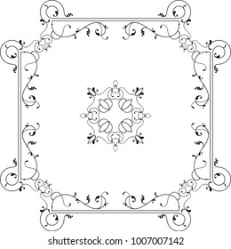 Frame Border Decorative Design Vector Art Illustration