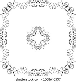 Frame Border Decorative Design Vector Art Illustration