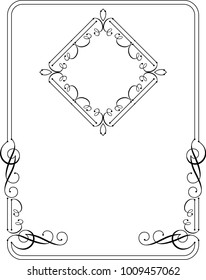 Frame Border Decorative Design Vector Art Illustration