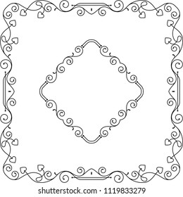 Frame Border Decorative Design Vector Art Illustration