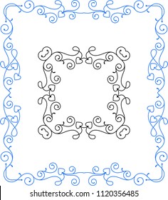 Frame Border Decorative Design Vector Art Illustration