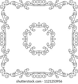 Frame Border Decorative Design Vector Art Illustration