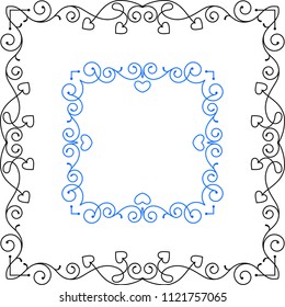 Frame Border Decorative Design Vector Art Illustration