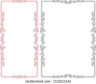 Frame Border Decorative Design Vector Art Illustration