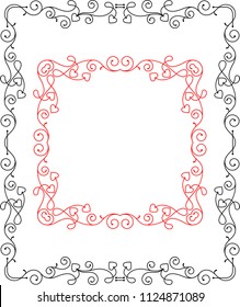 Frame Border Decorative Design Vector Art Illustration