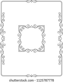 Frame Border Decorative Design Vector Art Illustration