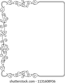 Frame Border Decorative Design Vector Art Illustration