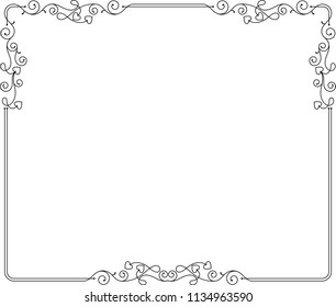 Frame Border Decorative Design Vector Art Illustration